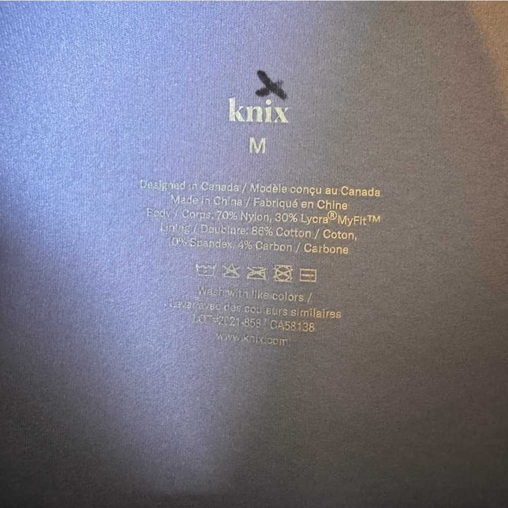 NWOT Knix Legging HiTouch High Rise Essential Compression in "True Blue" Size M - Picture 5 of 5